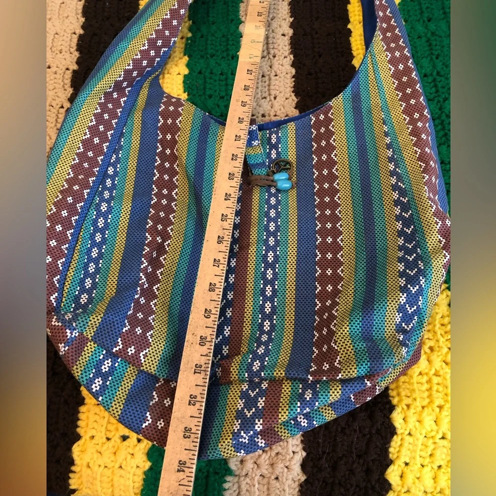 Arizona denim company hobo bag magnet snap striped